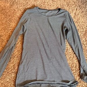 Striped Black and White Women's Top